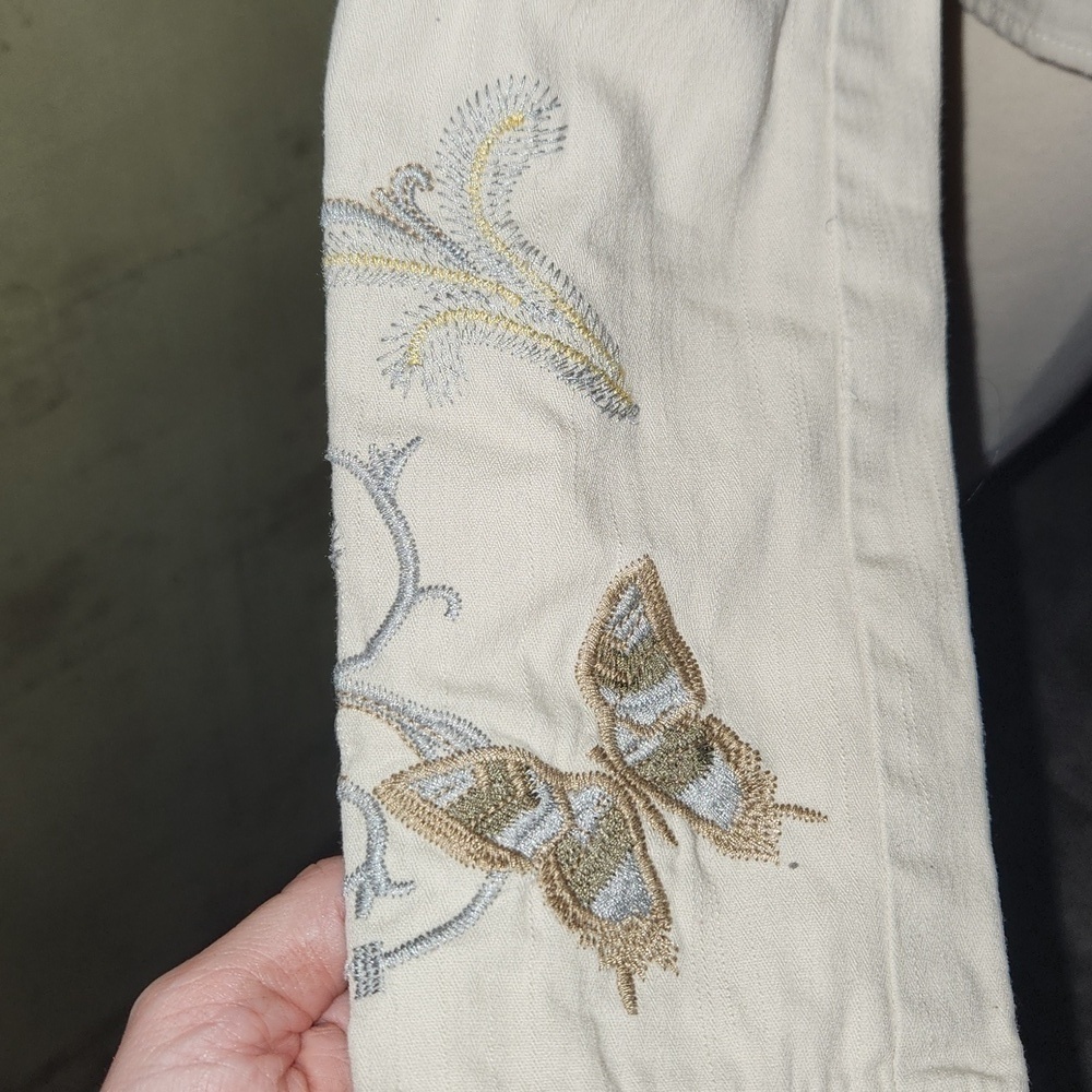 Dusky Rose Embroidered Jacket from Aziz, Size Small Bohemian Vibes - Picture 3 of 10